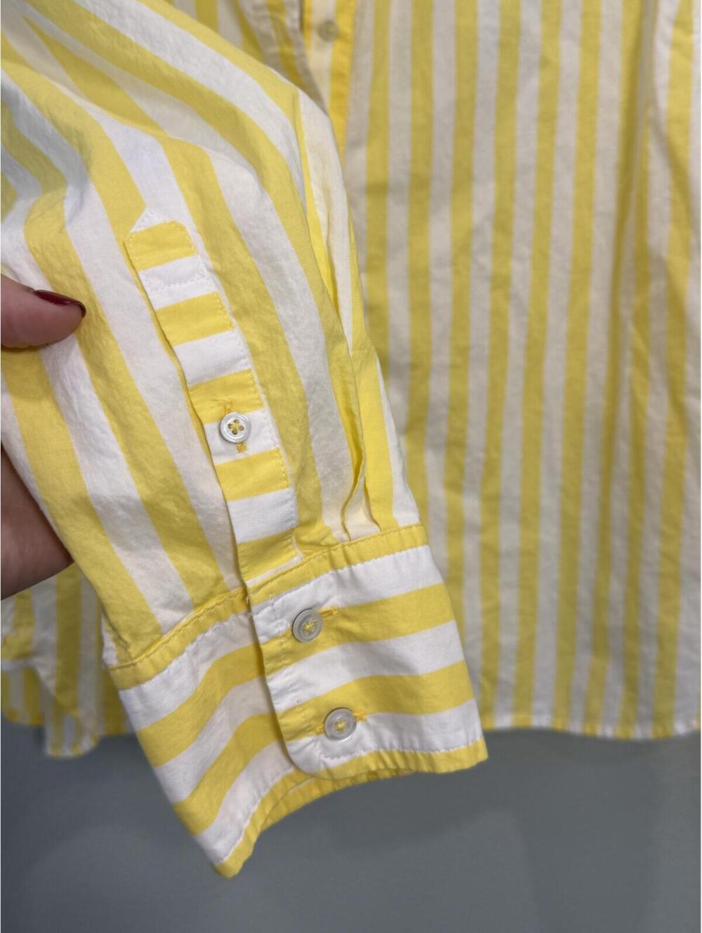 Talbots Garden Striped Boxy Button Up Shirt - Women's Large - Picture 5 of 7